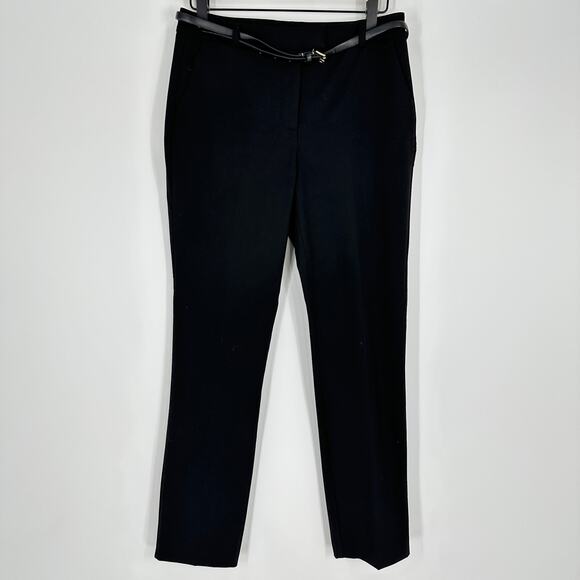 Reiss Joanne Tailored Slim Fit Trousers Career Pants Black Mid Rise Womens US 4 - Picture 2 of 14